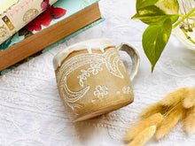 Load image into Gallery viewer, Delicate Lace Mug- Brown Clay
