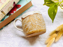 Load image into Gallery viewer, Delicate Lace Mug- Brown Clay
