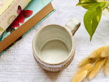 Load image into Gallery viewer, Delicate Lace Mug- Brown Clay
