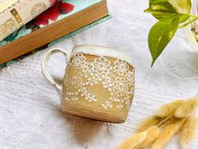 Load image into Gallery viewer, Delicate Lace Mug- Brown Clay
