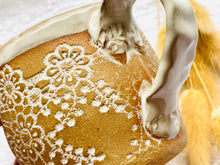 Load image into Gallery viewer, Delicate Lace Mug- Brown Clay
