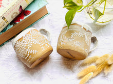 Load image into Gallery viewer, Delicate Lace Mug- Brown Clay
