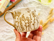 Load image into Gallery viewer, White Carved Mug
