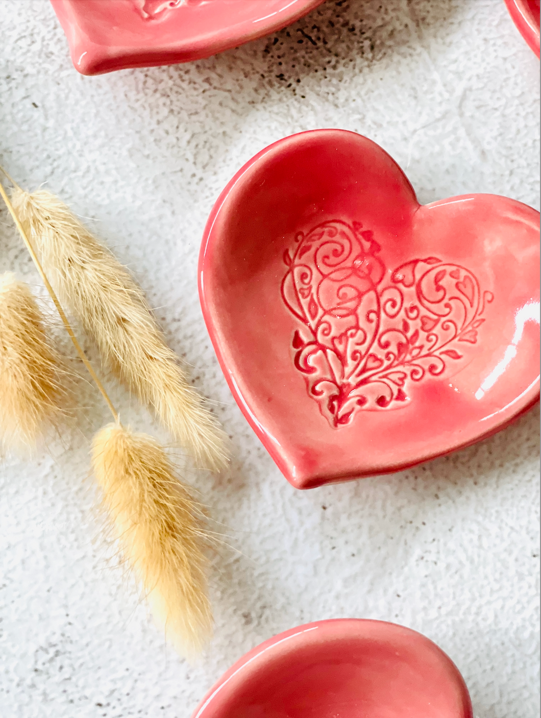 Handmade Ceramic Heart Trinkets
